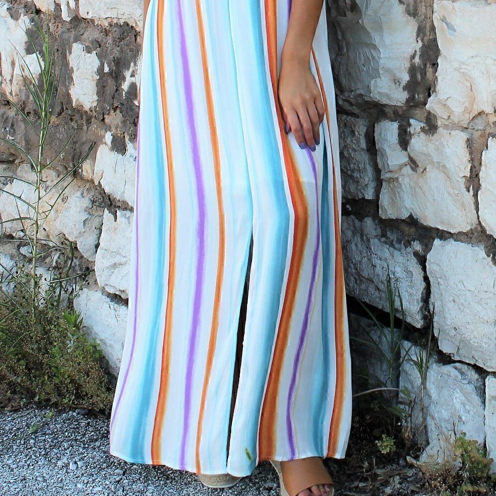Nwt Stripe Vacay Maxi Dress - Picture 12 of 12